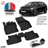 S-Dizayn Vw Taigo 4d Havuzlu Paspas 2021 Üzeri A+Kalite - Siyah