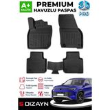 S-Dizayn Vw Tayron 3D Pro Havuzlu Paspas 2025 Üzeri A+ Kalite - Siyah