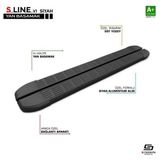 S-Dizayn Vw Tıguan 3 2024- 183 cm S-Line Siyah Yan Basamak