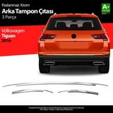 S-Dizayn Vw Tiguan Krom Arka Tampon Alt Çıtası 3 Prç. 2016-2020