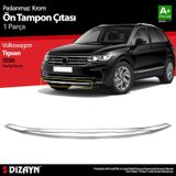 S Dizayn VW Tiguan Krom Ön Tampon Çıtası 2020 Üzeri (Parlak Krom)