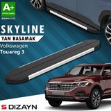 S-Dizayn Vw Touareg 3 Skyline Aluminyum Yan Basamak 193 cm 2018 Üzeri A+ Kalite - araca özel - (ClearEyelets)Black-RadiantOrchid