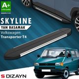 S-Dizayn VW Transporter T4 Kısa Şase Skyline Krom Yan Basamak 213 Cm 1995-2003 A+ Kalite - araca özel - (ClearEyelets)Black-RadiantOrchid