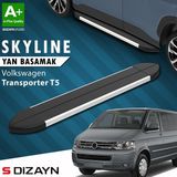 S-Dizayn VW Transporter T5 Kısa Şase Skyline Aluminyum Yan Basamak 213 Cm 2003-2015 A+ Kalite - araca özel - (ClearEyelets)Black-RadiantOrchid