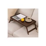 s elsa home Akasya Katlanır Kahvaltı Masası Yatak Üstü Servis Tepsisi Laptop Çalışma Masası Organizer