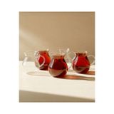 s elsa home Viola 6lı Keyfi Ala Borosilikat Cam Çay Bardağı 200ml