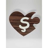 Ş Harfi (Sol Parça) – Ahşap Puzzle Kalp Harf Magnet – Buzdolabı Süsü – İkili Uyumlu (kod:1035)