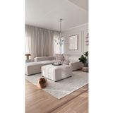 S Home Design Concept 5 Modül Pofidik Modüler Kanepe L Köşe Koltuk Takımı Keten Kırık Beyaz