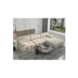 S Home Design Concept Bellini 4 Modül Modüler Koltuk Köşe Takımı, Babyface, Kırık Beyaz