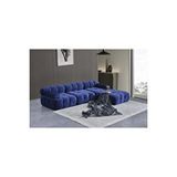 S Home Design Concept Bellini 4 Modül Modüler Koltuk Köşe Takımı, Babyface, Lacivert
