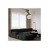 S Home Design Concept Bellini 4 Modül Modüler Koltuk Köşe Takımı, Babyface, Siyah