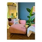 S Home Design Concept Bellini Orta Modül Modüler Tekli Koltuk / Berjer, Fitilli, Pembe