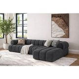 S Home Design Concept Cozy Pofidik Modüler Kanepe L Köşe Koltuk Takımı, Teddy Beyaz, Sağ Köşe , 290X165 cm