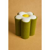 S Home Design Concept Daisy Mini Papatya Teddy Yeşil Peluş Puf