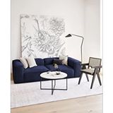 S Home Design Concept Frida 2 Modül İkili Kanepe / Koltuk, Keten Lacivert Beyaz