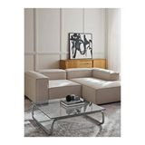 S Home Design Concept Frida 2 Modül Mini Köşe Kanepe Sağ Köşe, Keten Kırık Beyaz