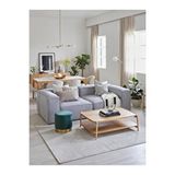 S Home Design Concept Frida 2 Modüler Ikili Kanepe / Koltuk (dairenize Teslim), Keten, Gri