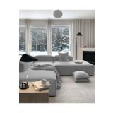 S Home Design Concept Frida 3 Modül Köşe Koltuk Keten, Gri Dinlenme Modüllü 240x240