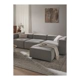 S Home Design Concept Frida 4 Modül Pofidik Modüler Kanepe L Köşe Koltuk Takımı, Gri Teddy 295x190 Cm
