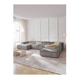 S Home Design Concept Frida 5 Modül Pofidik Modüler Kanepe Xl Köşe Koltuk Takımı Fitilli Gri Sağ Köşe