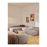 S Home Design Concept Frida 5 Modül Pofidik Modüler Kanepe Xl Köşe Koltuk Takımı Keten Açık Gri Sol Köşe