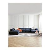 S Home Design Concept Frida 5 Modül Pofidik Modüler Kanepe Xl Köşe Koltuk Takımı Keten Sol Köşe, Keten Lacivert