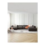 S Home Design Concept Frida 5 Modül Pofidik Modüler Kanepe Xl Köşe Koltuk Takımı Sağ Köşe, Keten Antrasit