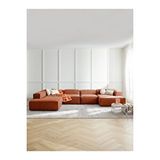 S Home Design Concept Frida 5 Modül Pofidik Modüler Kanepe Xl Köşe Koltuk Takımı Sol Köşe, Keten Kiremit