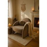 S Home Design Concept Kaii Berjer / Sandalye, Yonsuz Kadife, Vizon Kahve