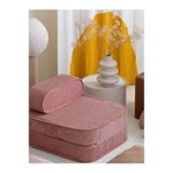 S Home Design Concept Lotus Fitilli Berjer Katlanan Açılan Yataklı Yer Minderi Pembe