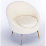 S Home Desıgn Concept Lucca Elips Teddy Berjer, Beyaz