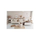 S Home Design Concept Luna Modüler Köşe Koltuk Takımı Keten 290x150cm Kırık Beyaz