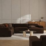 S Home Design Concept Molly 4 Modül Köşe Koltuk, Acı Kahve, Yönsüz Kadife 210X290 - Acı Kahverengi