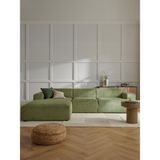 S Home Design Concept Molly Fitilli Yağ Yeşili Köşe Koltuk Sol Köşe, 290x190 Cm