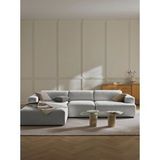 S Home Design Concept Molly Köşe Koltuk Sol Köşe, Keten Açık Gri Kırık Beyaz