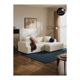 S Home Design Concept Molly Mini 2 Modül Kanepe Köşe Koltuk, Sağ Köşe, Beyaz Teddy 210x145 cm (Pati Dostu)