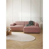 S Home Design Concept Molly Mini 2 Modül Kanepe Köşe Koltuk, Sağ Köşe, Fitilli Gül Kurusu 210x145 cm