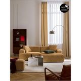 S Home Design Concept Molly Mini 2 Modül Kanepe Köşe Koltuk, Sağ Köşe, Hardal Teddy 210X145 cm (Pati Dostu)