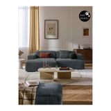 S Home Design Concept Molly Mini 2 Modül Kanepe Köşe Koltuk, Sol Köşe, Antrasit Teddy 210X145 cm (Pati Dostu)