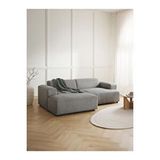 S Home Design Concept Molly Mini 2 Modül Kanepe Köşe Koltuk, Sol Köşe, Fitilli Gri Gri Fitilli