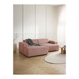 S Home Design Concept Molly Mini 2 Modül Kanepe Köşe Koltuk, Sol Köşe, Fitilli Gül Kurusu Gül Kurusu Fitilli