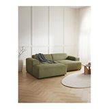 S Home Design Concept Molly Mini 2 Modül Kanepe Köşe Koltuk, Sol Köşe, Fitilli Yağ Yeşili Yağ Yeşili Fitilli