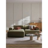 S Home Design Concept Molly Mini 2 Modül Kanepe Köşe Koltuk, Sol Köşe, Keten Yağ Yeşili 210X145 cm