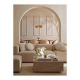S Home Design Concept Pietro 3 Modül Modüler Kanepe Köşe Koltuk Takımı Krem Teddy BEJ