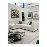 S Home Design Concept Pietro 4 Modül Modüler Kanepe Köşe Koltuk Takımı, Fitilli, Kırık Beyaz