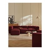 S Home Design Concept Pietro 4 Modül Modüler Kanepe Köşe Koltuk Takımı, Yönsüz Kadife Bordo