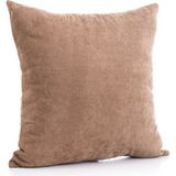 S.kahve/petek Dokulu/düz Kırlent Kılıfı - 43 x 43 cm - Cotton