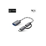 S-Line Sline TYPE-C OTG KABLO FLASH BELLEK BAĞLAMA KABLOSU USB 3.0 2 IN 1 MICRO USB