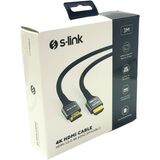 S-Link 4K 3mt HDMI Kablo V2.0 60HZ Esnek Yapı ile Geniş Uyumluluk Sağlar SLX-HD4K03