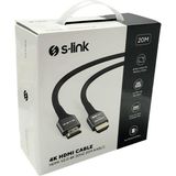 S-Link 4K HDMI Kablo 20MT V2.0 60HZ SLX-HD4K20 Yüksek Hızlı Dayanıklı Tasarım ile Güçlü Bağlantı